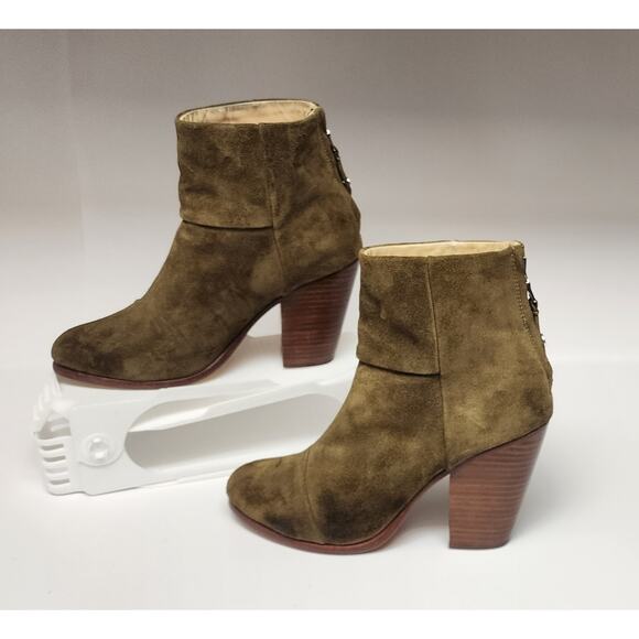 rag & bone Shoes - Rag & Bone Women's Classic Newbury Suede Leather Olive Green Bootie Shoes US 7.5